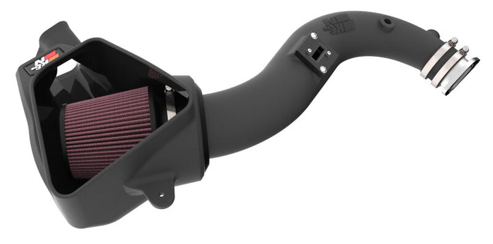 K&N 2024 Ford Mustang Ecoboost L4-2.3L F/L Turbo AirCharger - Cold Air Intake System - Bull Strap