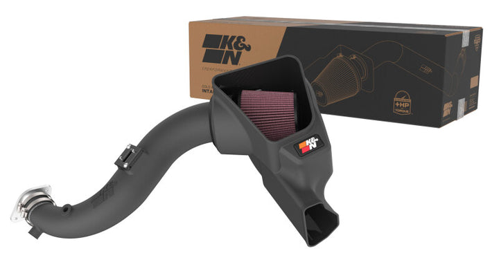 K&N 2024 Ford Mustang Ecoboost L4-2.3L F/L Turbo AirCharger - Cold Air Intake System - Bull Strap