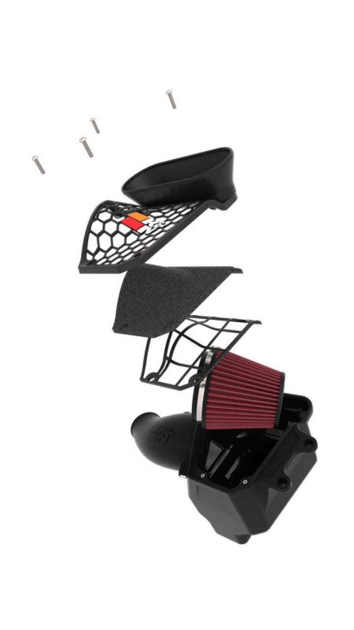 K&N 21-22 Jeep Wrangler JL V8-6.4L AirCharger Performance Intake - Bull Strap