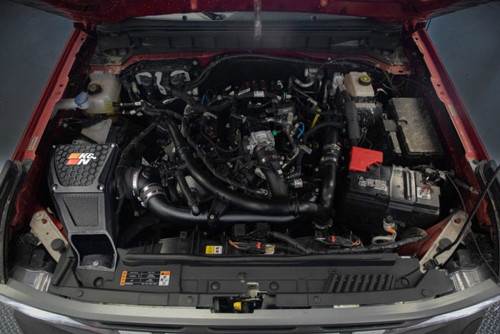 K&N 21-23 Ford Bronco 2.7L V6 F/I DRYFLOW Performance Air Intake System - Bull Strap
