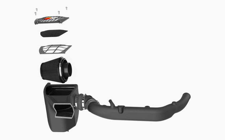 K&N 21-23 Ford Bronco 2.7L V6 F/I DRYFLOW Performance Air Intake System - Bull Strap