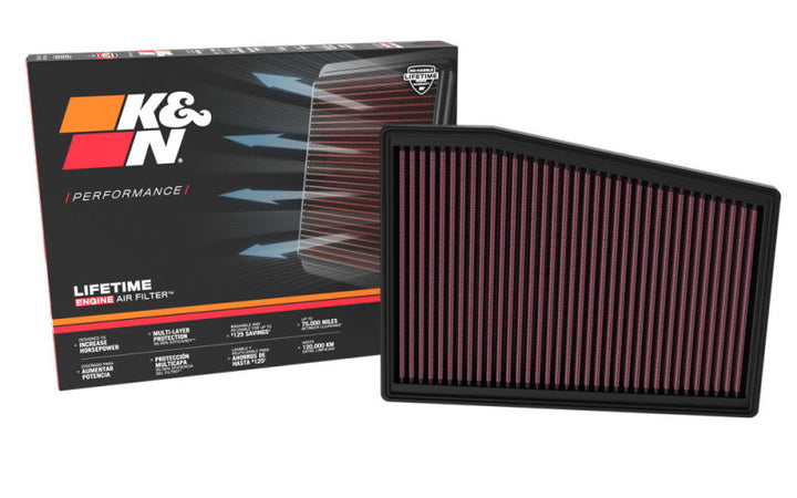 K&N 22-23 Cadillac CT5 V8-6.4L Replacement Air Filter - Bull Strap