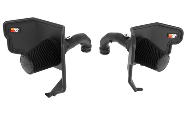 K&N 22-23 Toyota Tundra V6- 3.5L Blackhawk Performance Intake Kit - Bull Strap