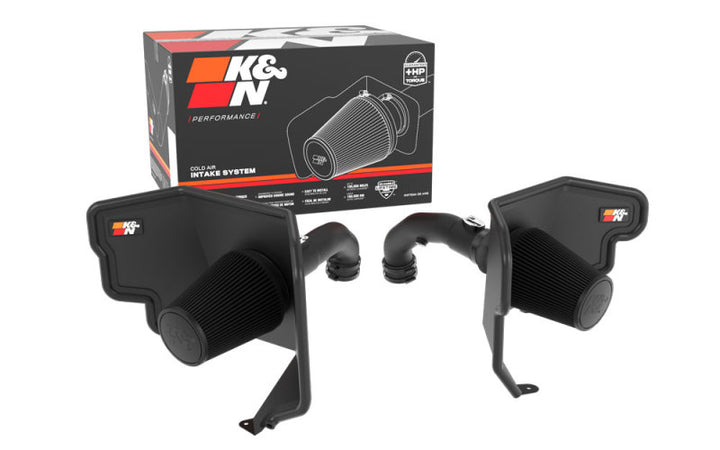 K&N 22-23 Toyota Tundra V6- 3.5L Blackhawk Performance Intake Kit - Bull Strap