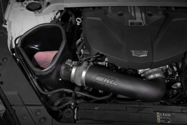 K&N 22-24 Cadillac CT5 6.2L V8 Performance Air Intake System - Bull Strap