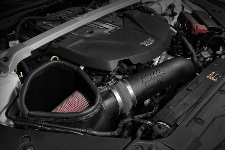 K&N 22-24 Cadillac CT5 6.2L V8 Performance Air Intake System - Bull Strap