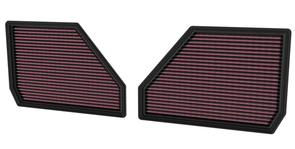 K&N 25+ BMW X5 M V8-4.4L High-Flow Replacement Air Filter - Bull Strap