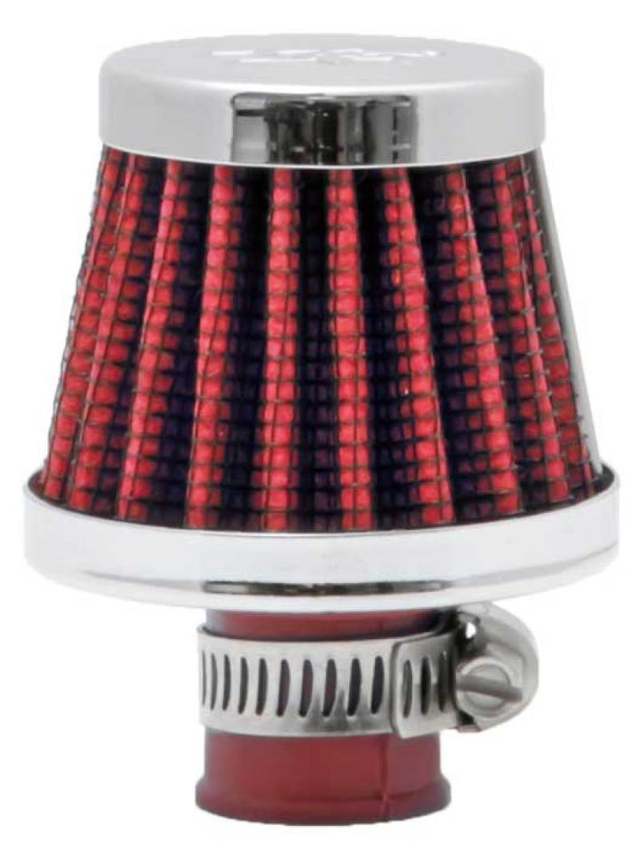 K&N 2in Base OD x .375in Flange ID x 1.75in H Rubber Base Crankcase Vent Filter - Bull Strap
