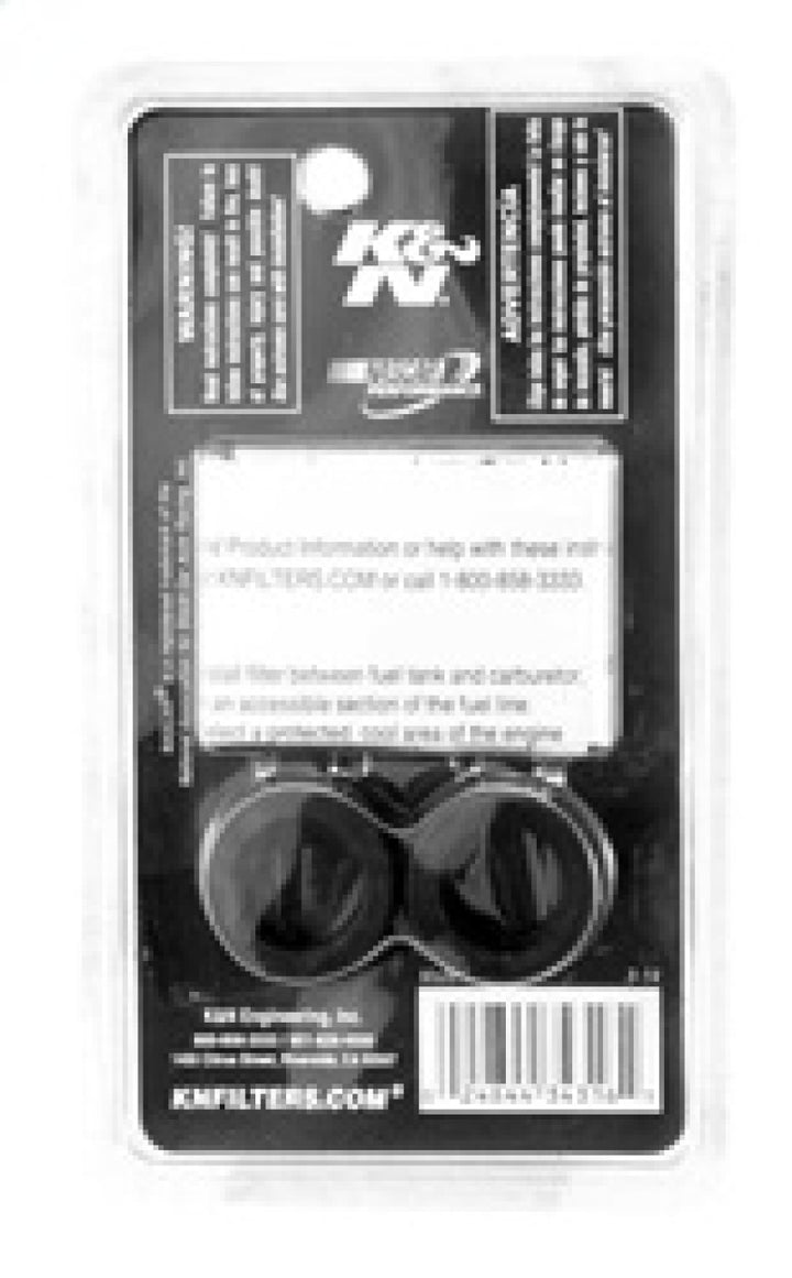 K&N 3.375in Length 1.125in OD Universal Replacement Fuel Filter - Bull Strap