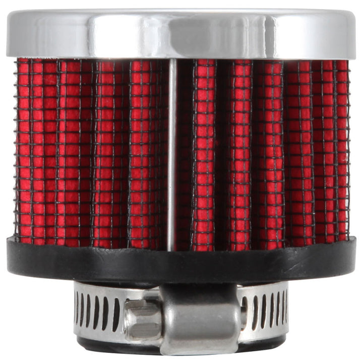 K&N 3/4 inch ID 2 inch OD 1.5 inch H Clamp On Crankcase Vent Filter - Bull Strap