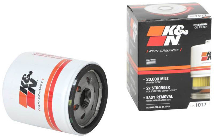 K&N 3.74inch / 2.98 OD Performance Gold Oil Filter - Bull Strap