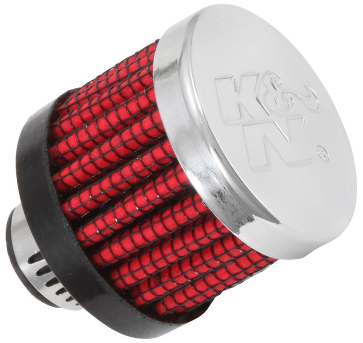 K&N .315/.431 Flange 1 3/8 inch OD 1.5 inch H Clamp On Crankcase Vent Filter - Bull Strap