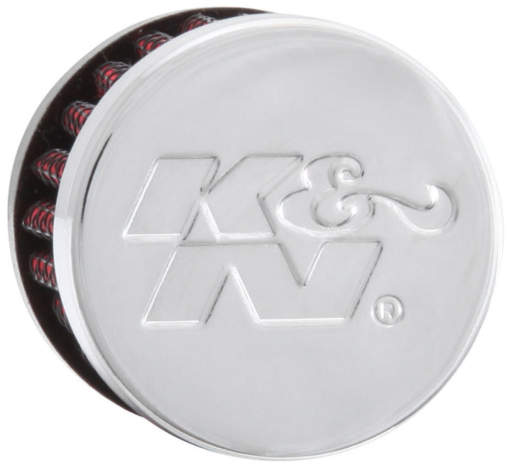 K&N .315/.431 Flange 1 3/8 inch OD 1.5 inch H Clamp On Crankcase Vent Filter - Bull Strap