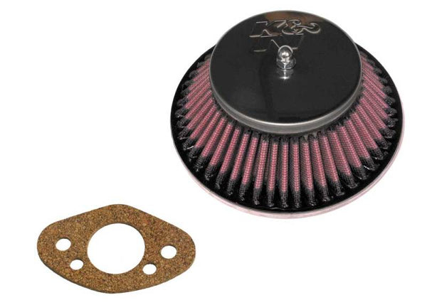 K&N 59-74 Rover Custom Round Race Filter Length 6.56in Width 6.31in Height 2.25in - Bull Strap