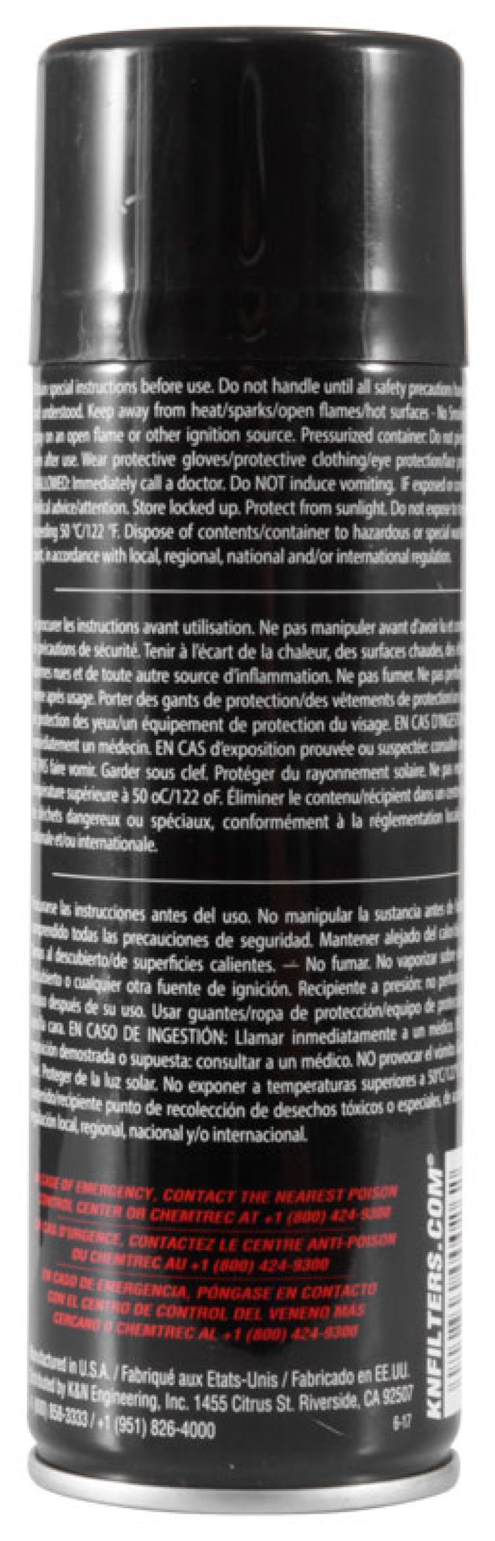 K&N 6.5 OZ Aerosol Spray Air Filter Oil - Bull Strap