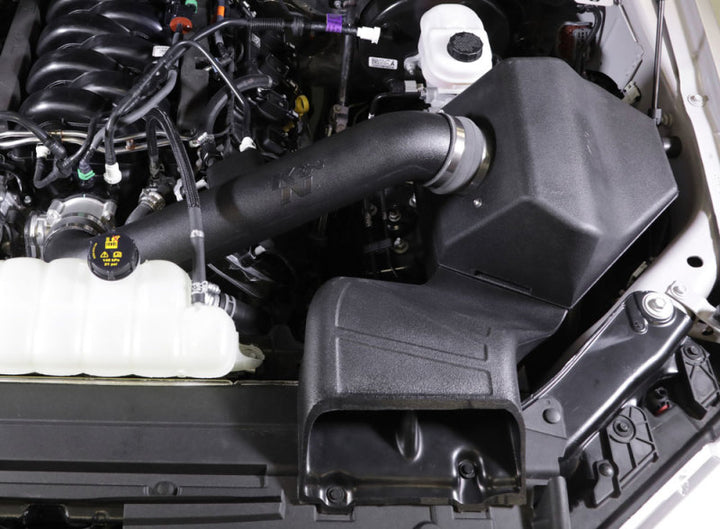 K&N 63 Series AirCharger Performance Intake 15-19 Ford F150 5.0L V8 F/I - Bull Strap