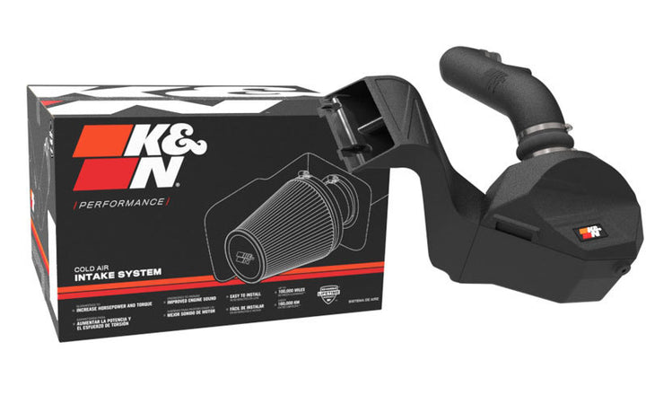 K&N 63 Series AirCharger Performance Intake 2021+ Ford F150 5.0L V8 F/I - Bull Strap