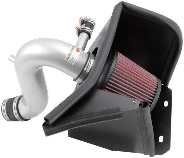 K&N 69 Series Typhoon Performance 13 Chrysler/Dodge 200/Avenger 2.4L Silver Cold Air Intake Kit - Bull Strap