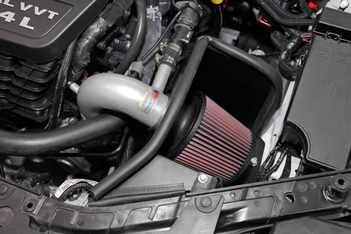 K&N 69 Series Typhoon Performance 13 Chrysler/Dodge 200/Avenger 2.4L Silver Cold Air Intake Kit - Bull Strap