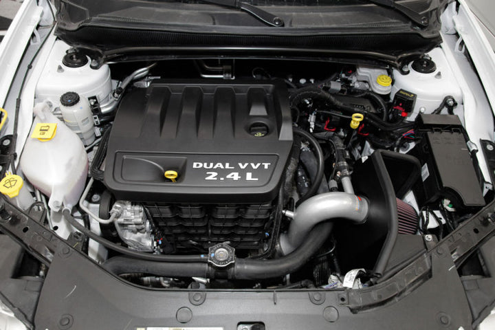 K&N 69 Series Typhoon Performance 13 Chrysler/Dodge 200/Avenger 2.4L Silver Cold Air Intake Kit - Bull Strap