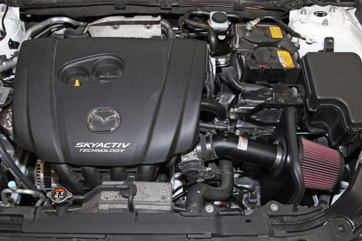 K&N 69 Series Typhoon Performance Intake Kit 13-14 Mazda 3 2.0L L4 - Bull Strap