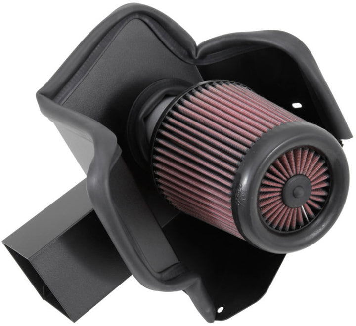 K&N 69 Series Typhoon Performance Intake Kit - Silver for 13-14 Nissan Altima 2.5L L4 - Bull Strap