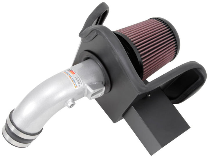 K&N 69 Series Typhoon Performance Intake Kit - Silver for 13-14 Nissan Altima 2.5L L4 - Bull Strap