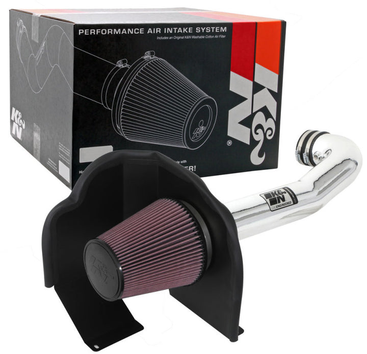 K&N 77 Series Performance Intake Kit - Chevy/GMC 14-15 Silverado/Seirra /2015 Suburban/Tahoe/Yukon - Bull Strap