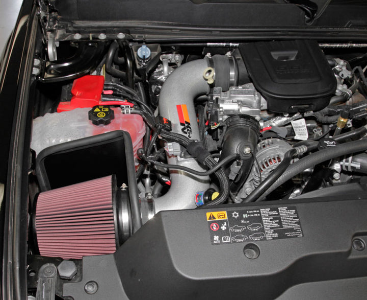 K&N 77 Series Performance Intake Kit for 11-14 Chevrolet Silverado/GMC Sierra 2500/3500 V8 6.6L - Bull Strap