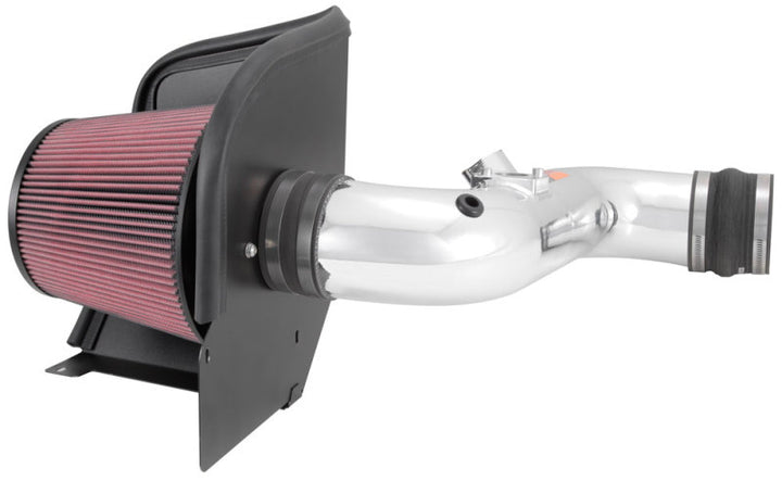 K&N 77 Series Performance Intake Kit for 11-14 Chevrolet Silverado/GMC Sierra 2500/3500 V8 6.6L - Bull Strap