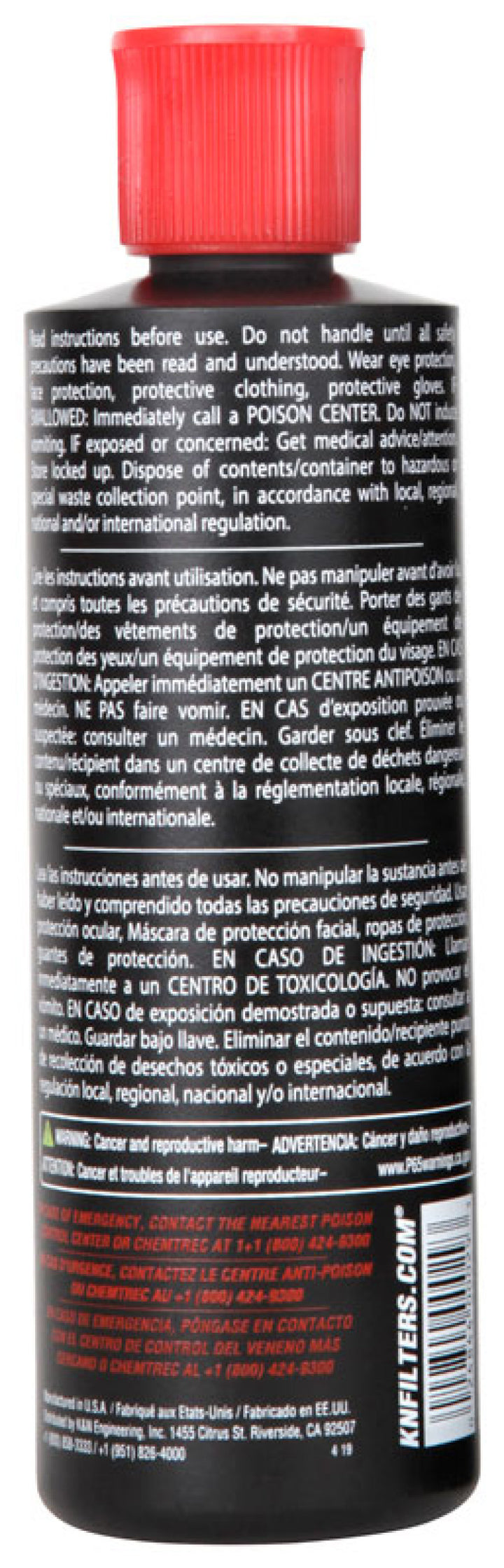 K&N 8 oz. Squeeze Air Filter Oil - Bull Strap