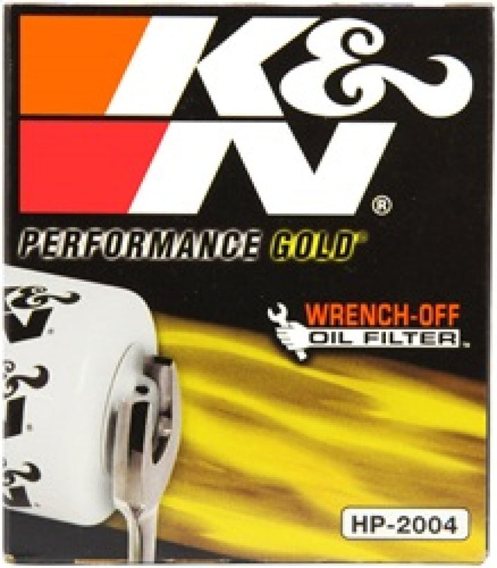 K&N 87-92 Supra Non-Turbo / 99-04 Grand Cherokee 4.0 Performance Gold Oil Filter - Bull Strap