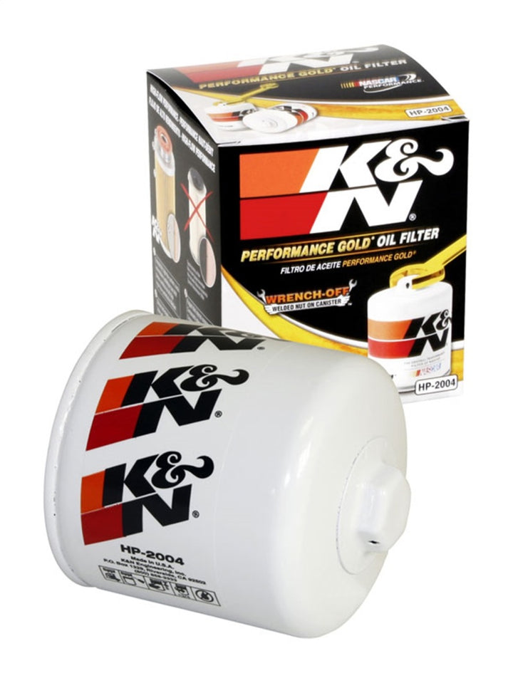 K&N 87-92 Supra Non-Turbo / 99-04 Grand Cherokee 4.0 Performance Gold Oil Filter - Bull Strap