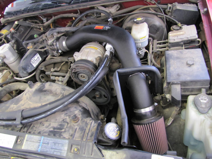 K&N 98-03 Chevy S-10 L4-2.2L Performance Intake Kit - Bull Strap