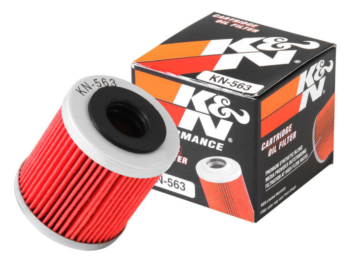 K&N Aprilia / Derbi / Husqvarna / Piaggio 1.781in OD x 0.625in ID x 1.844in H Oil Filter - Bull Strap