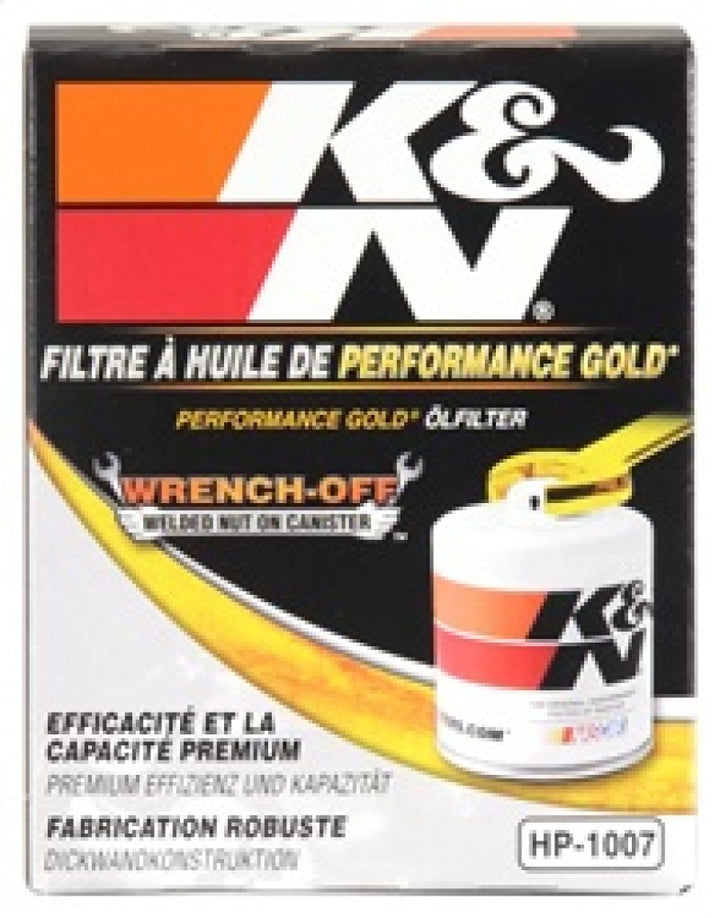 K&N Buick / Chevrolet / Oldsmobile Performance Gold Oil Filter - Bull Strap