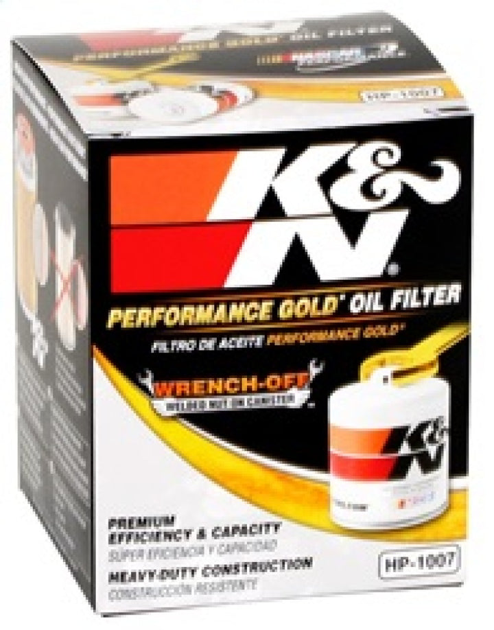 K&N Buick / Chevrolet / Oldsmobile Performance Gold Oil Filter - Bull Strap