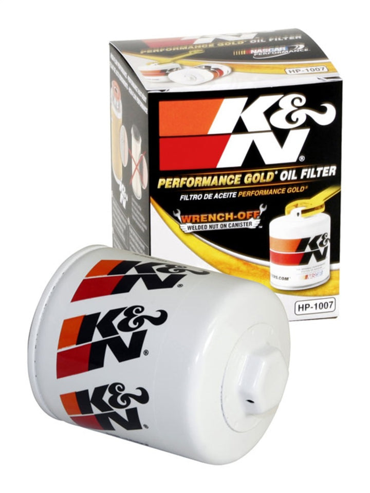 K&N Buick / Chevrolet / Oldsmobile Performance Gold Oil Filter - Bull Strap