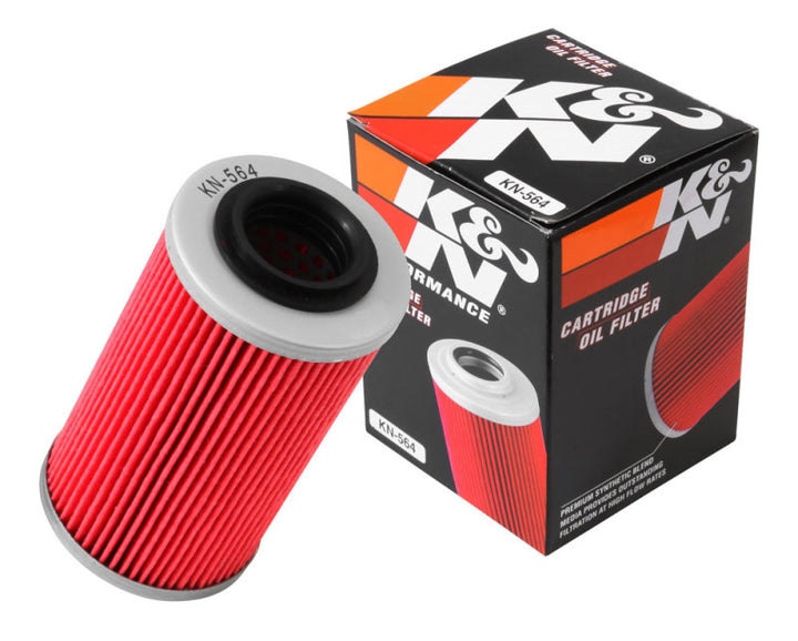 K&N Can/AM Spyder RT 998/ Buell 1125R -2.2219in OD x 0.969in ID x 3.813in H Oil Filter - Bull Strap