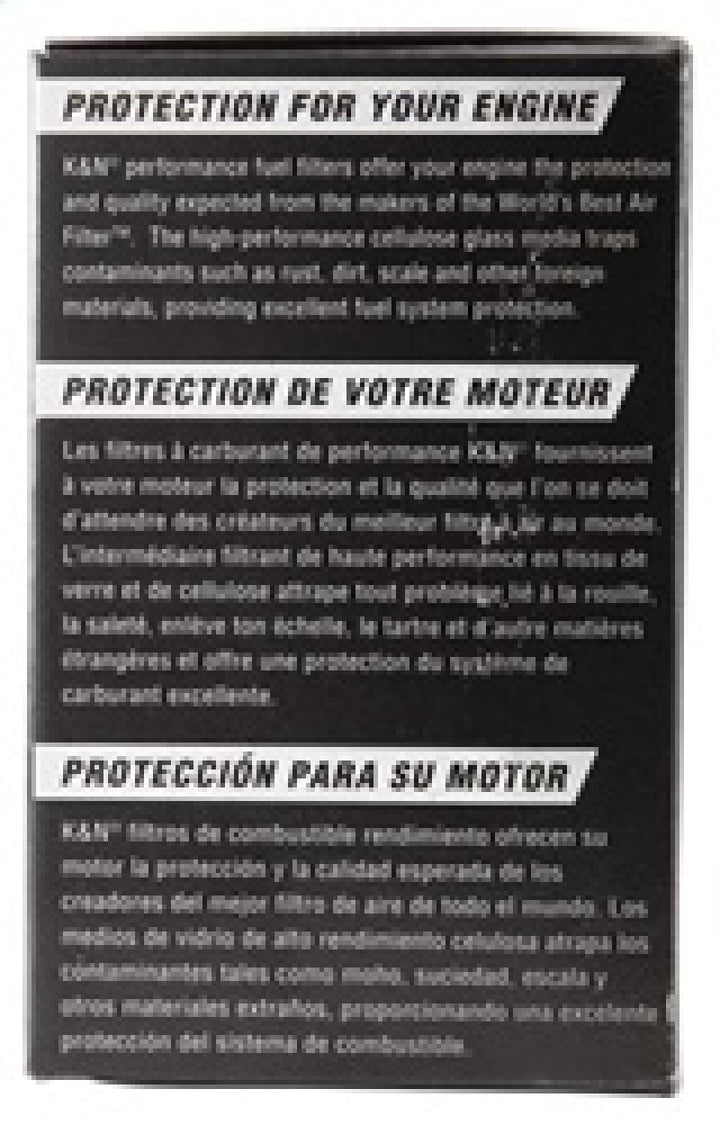 K&N Cellulose Media Fuel Filter 2.125in OD x 4.281in L - Bull Strap