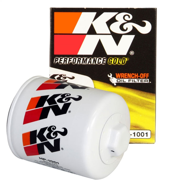 K&N Chevy / Pontiac / GMC / Buick Performance Gold Oil Filter - Bull Strap