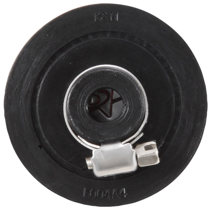 K&N Clamp On Rubber Base Crankcase Vent Filter 0.375in Flange ID x 2in OD x 1.5in Height - Bull Strap