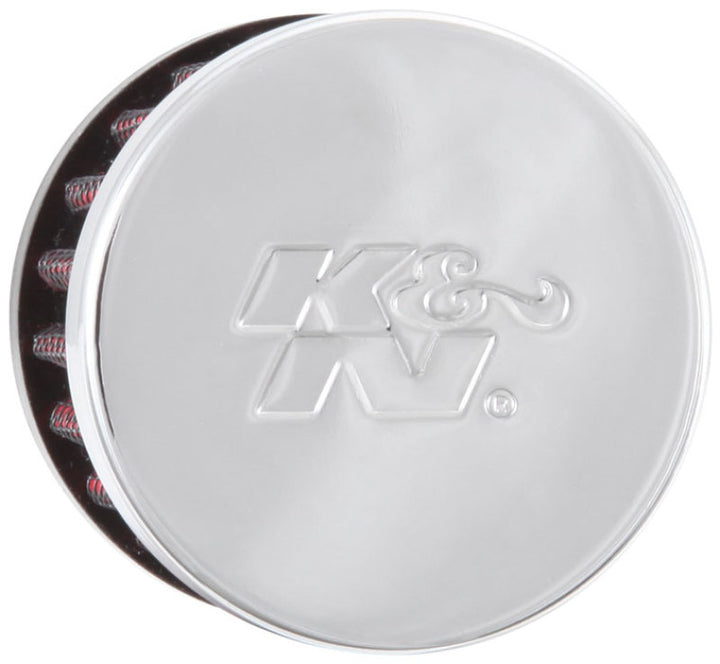 K&N Clamp On Rubber Base Crankcase Vent Filter 0.5in Flange ID 2in OD 1.5in Height - Bull Strap