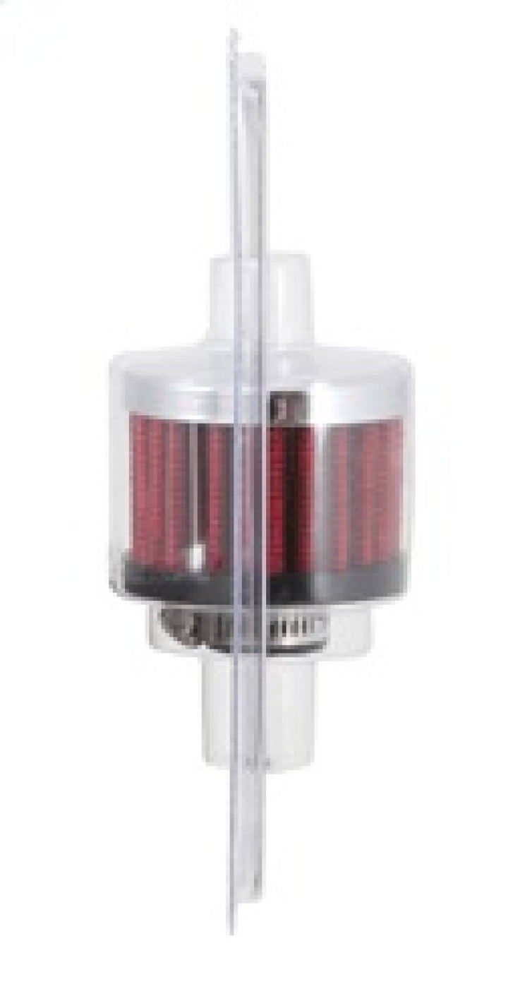 K&N Clamp On Rubber Base Crankcase Vent Filter 0.5in Flange ID 2in OD 1.5in Height - Bull Strap