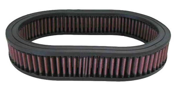 K&N Custom Air Filter - Oval - 11.5in O/S L x 8.125in O/S W x 2in H - Bull Strap