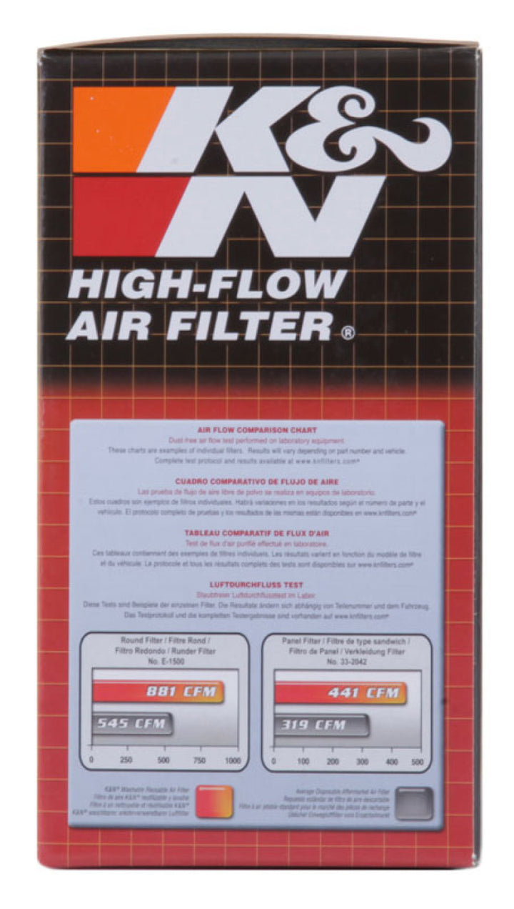 K&N Custom Air Filter Round 5-7/8in OD x 4-7/8in ID x 1.4/5in H - Bull Strap