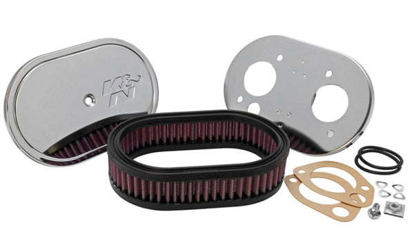 K&N Custom Racing Assembly Oval Red - 1.75in Filer Height - Bull Strap