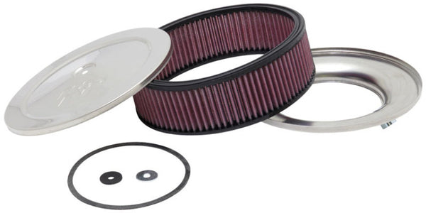 K&N Custom Round Filter 5-1/8in FLG / 9in OD x 4-1/8in HW/VENT - Bull Strap