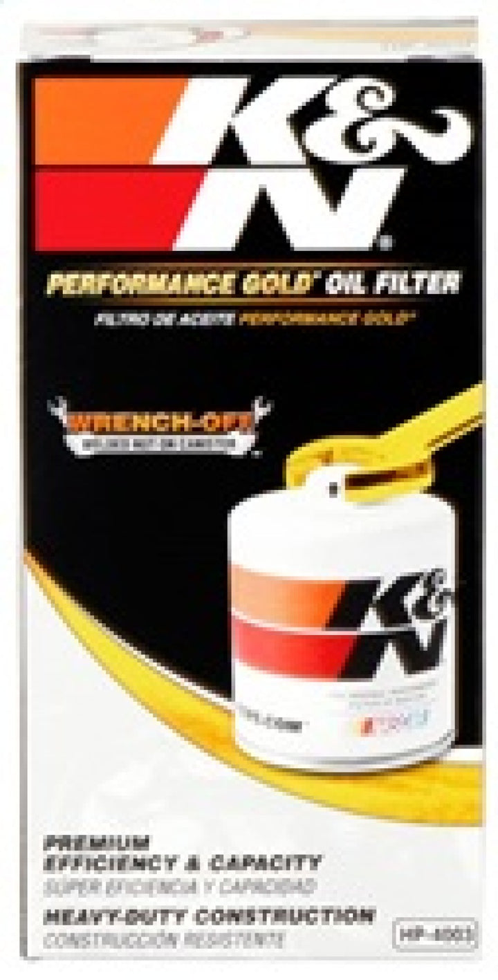 K&N Dodge Performance Gold Oil Filter - Bull Strap