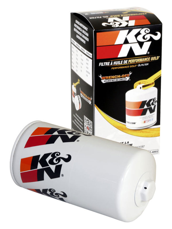 K&N Dodge Performance Gold Oil Filter - Bull Strap